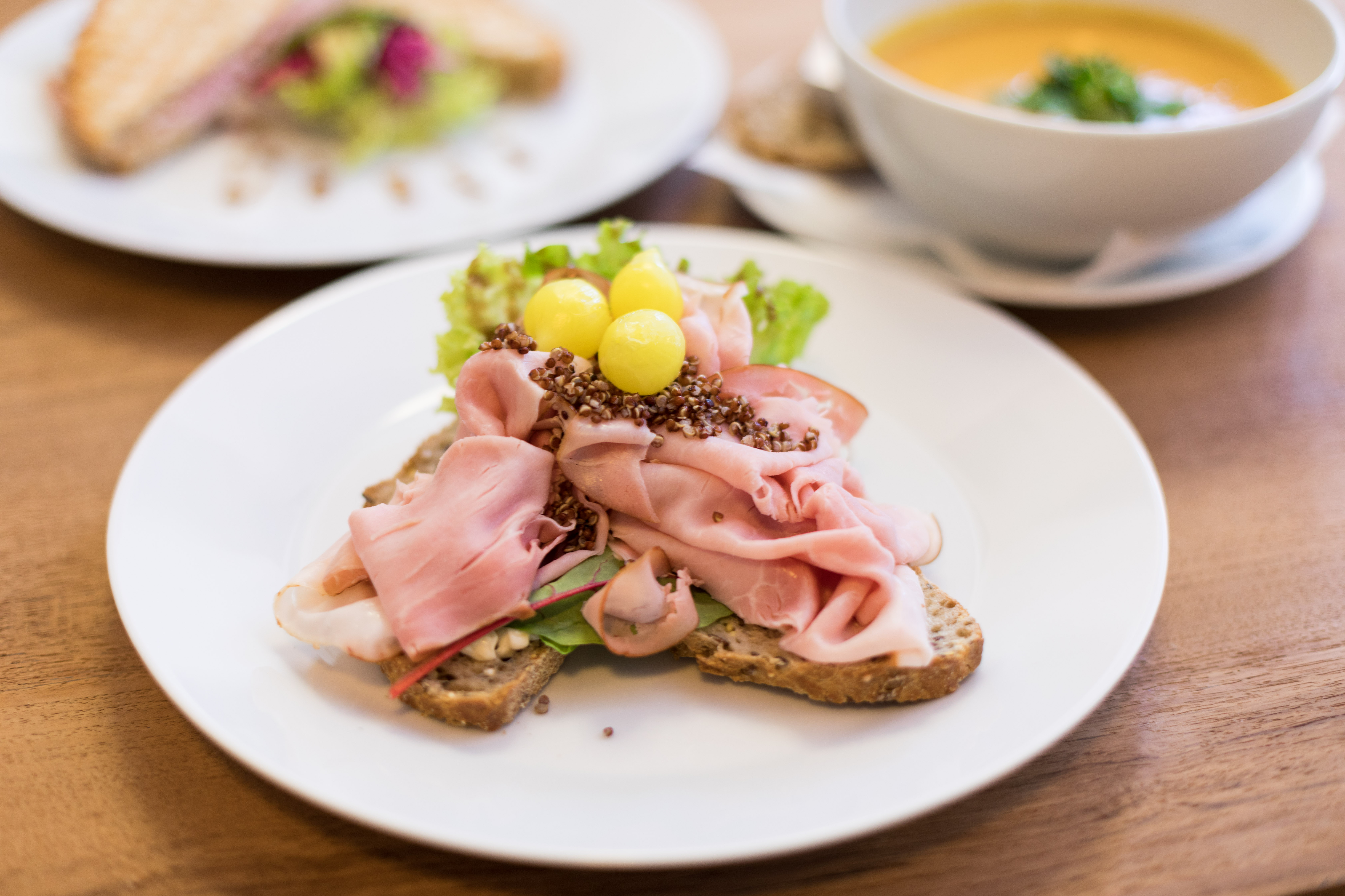 Broodje met ham - lunch De Bazel Amsterdam